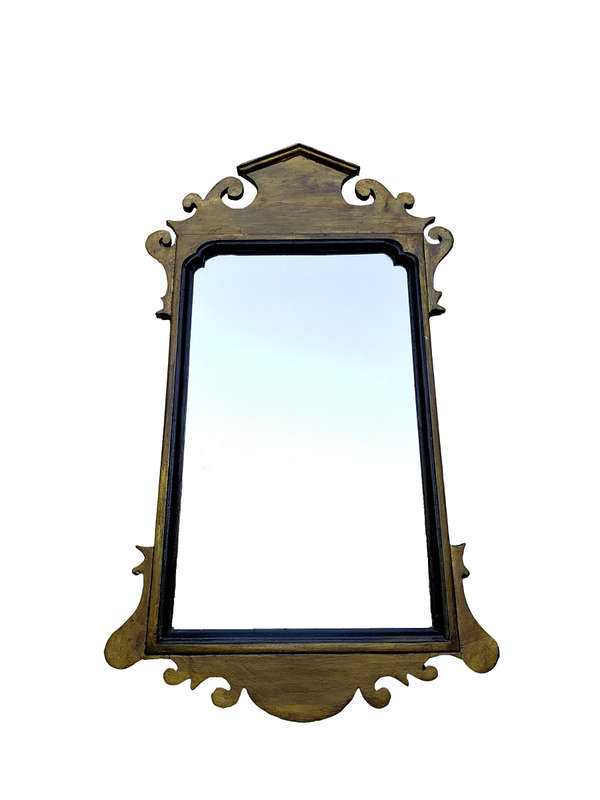 A 20TH Century Hand-Gilded Carved Wooden Mirror
