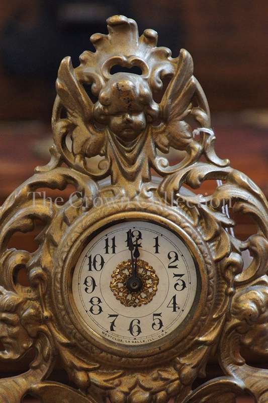 Antique Westclox Nouveau Gilt Clock