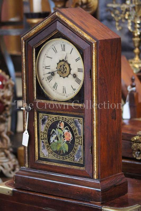 Antique New Haven Tuscan Mantle Clock