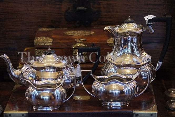 Set Of 4 Vintage Sheffield Cameo Epns Tea Set