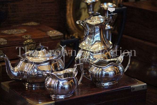 Set Of 4 Vintage Sheffield Cameo Epns Tea Set
