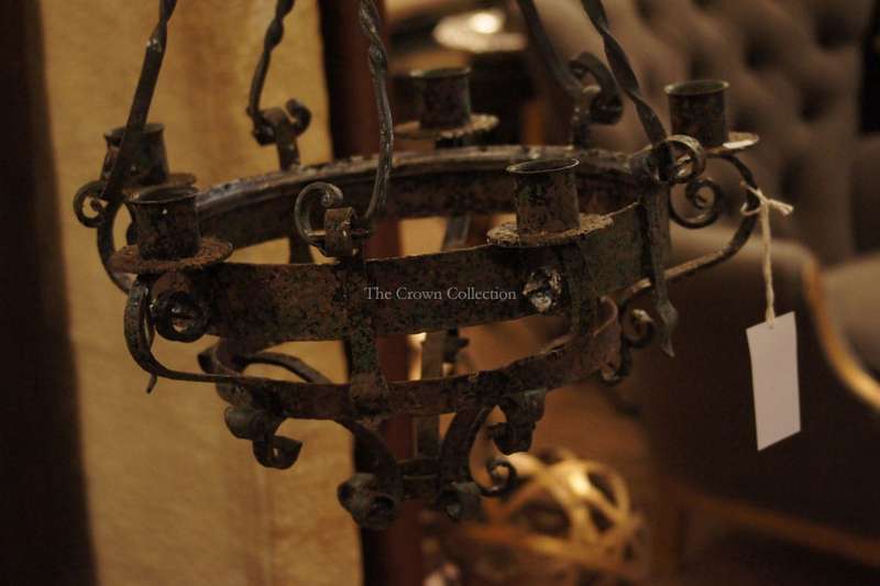 5 Candle Candelabra, Wrought Iron