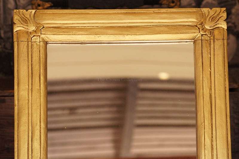 Square Gold Framed Mirror