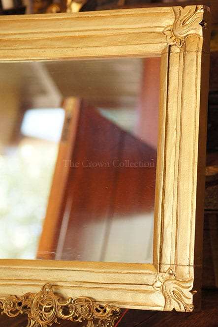 Square Gold Framed Mirror