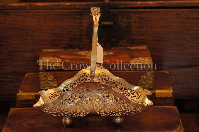Silver plated rectangular basket