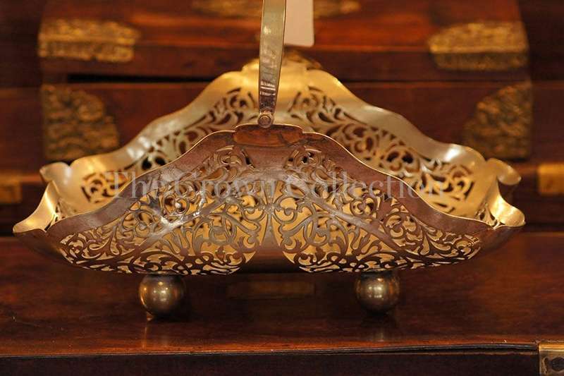 Silver plated rectangular basket