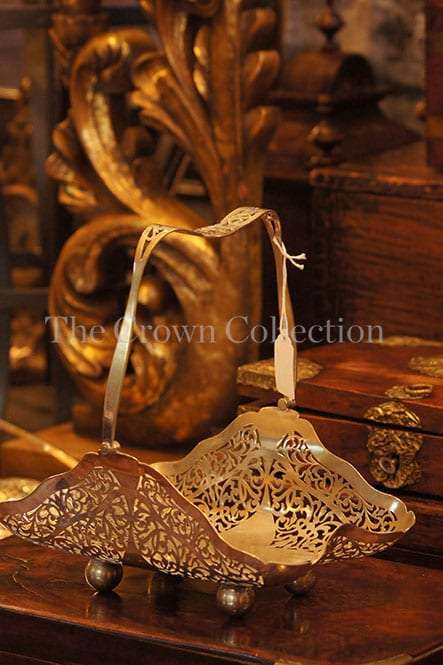 Silver plated rectangular basket
