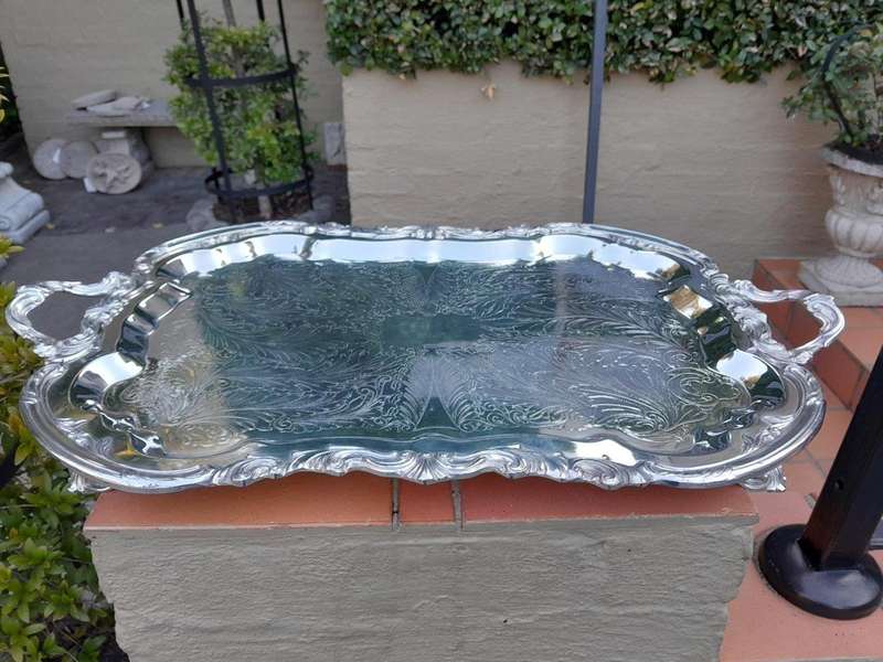 A 20th Century Exceptionally Large EPNS French Rococo Style Tray