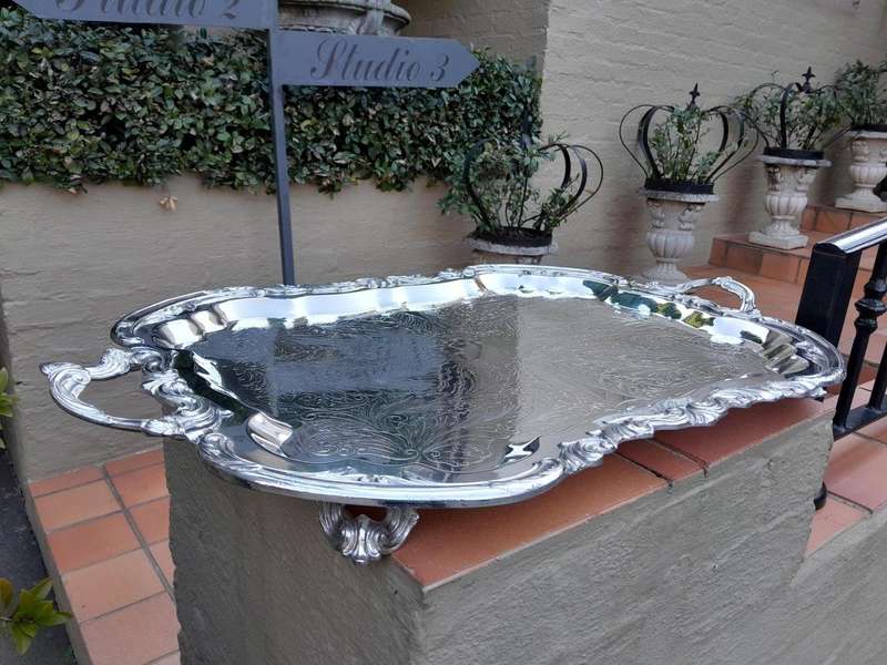 A 20th Century Exceptionally Large EPNS French Rococo Style Tray