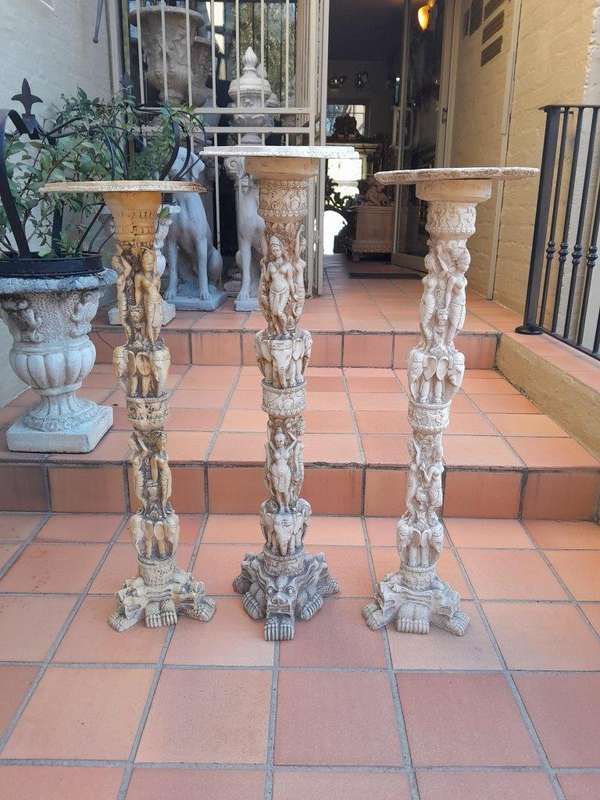 A Set of Three Columns / Candle Holders