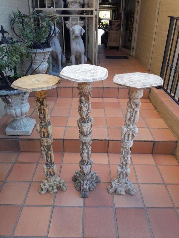 A Set of Three Columns / Candle Holders