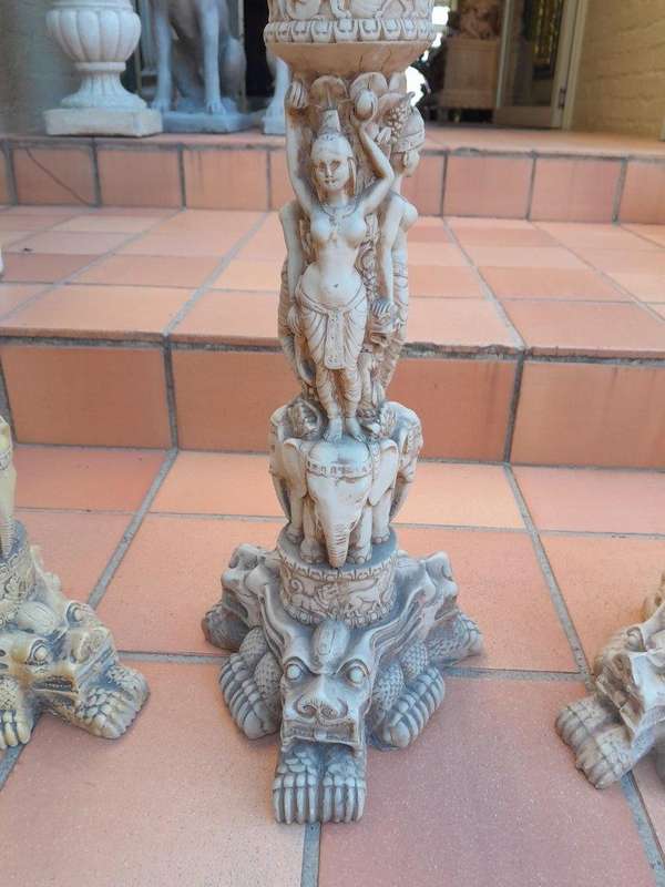 A Set of Three Columns / Candle Holders