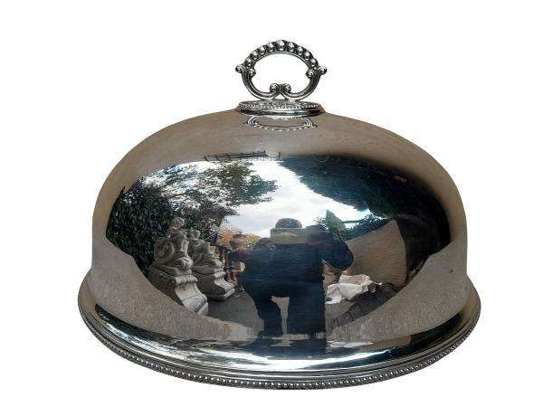 An Antique 19th Century Silver-plate Food Dome / Cloche