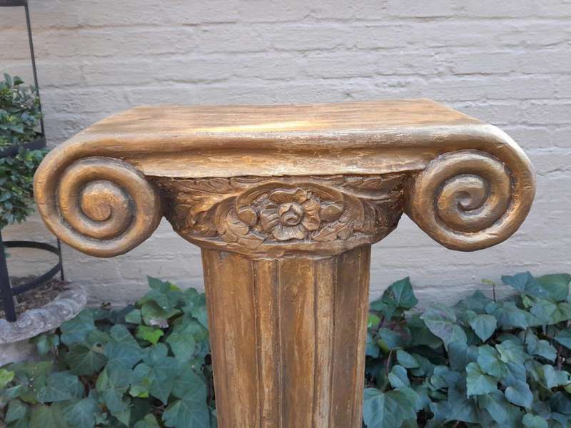 An Antique Circa 1900s Pair of Teak Wooden Plinths
