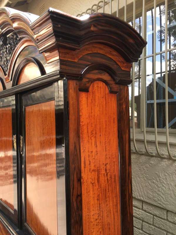19th Century Colonial Ebonised Coromandel Beefwood Cabinet
