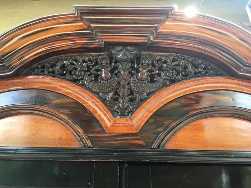 19th Century Colonial Ebonised Coromandel Beefwood Cabinet