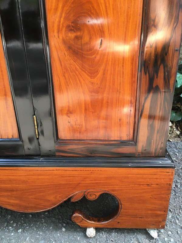 19th Century Colonial Ebonised Coromandel Beefwood Cabinet