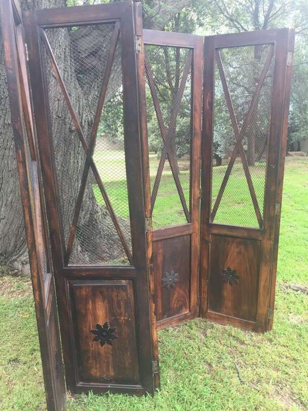 A Pair of 20th Century Wooden Screens/Room Dividers