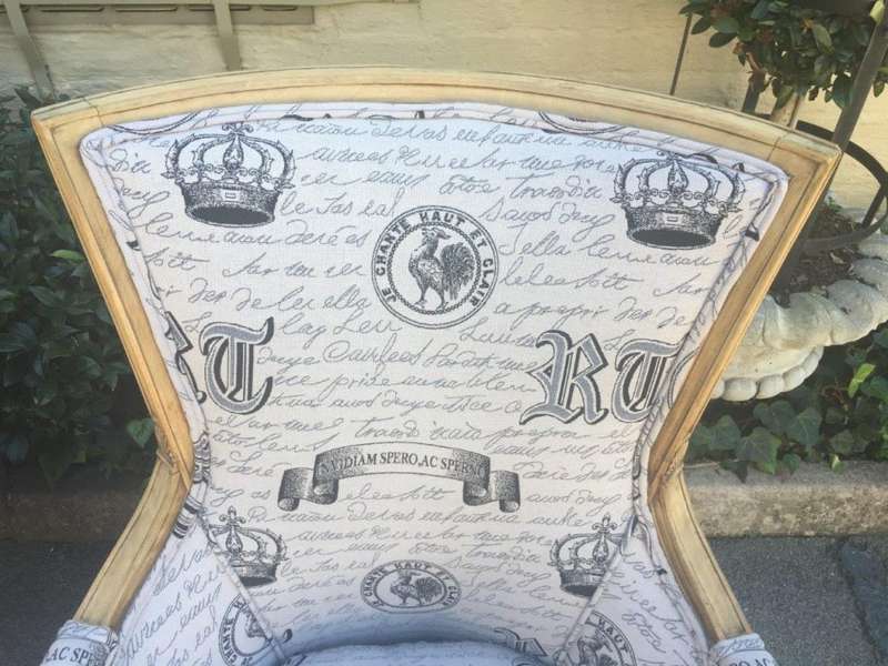 Fine Pair Late 19th Century French Style Bleached / Natural Armchairs upholstered