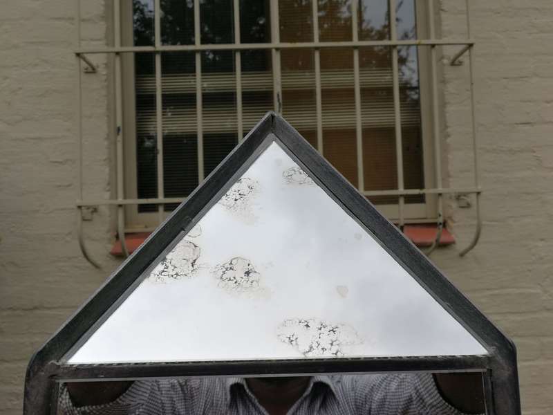 Pair Antique Style Mirrored Obelisks -ND