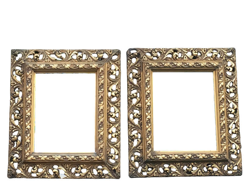 Pair Gilded Bevelled Mirrors