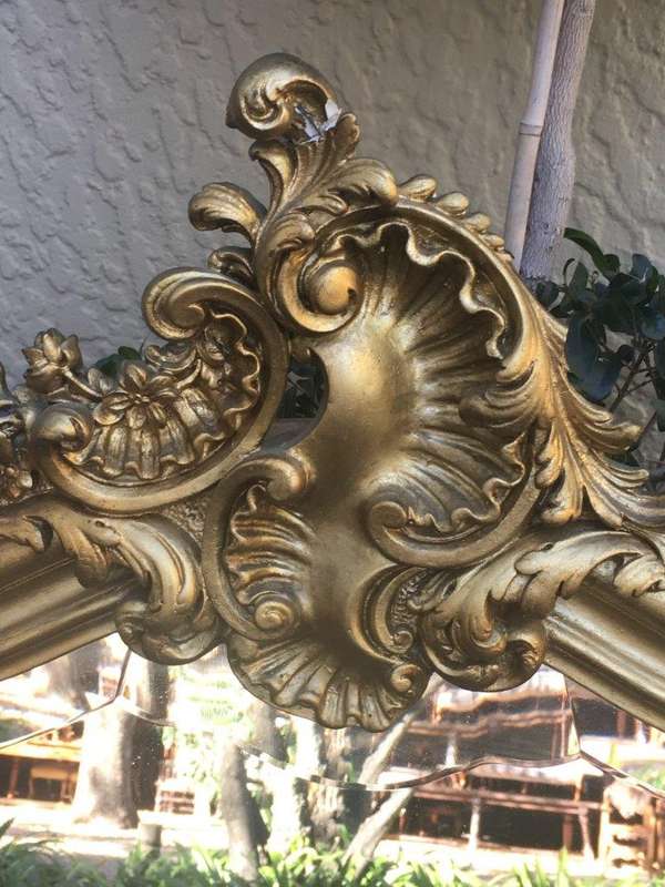 20th Century Rococo Style Giltwood Pier Mirror