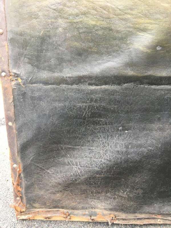 Antique Painted 4 Panel Screen - Ships