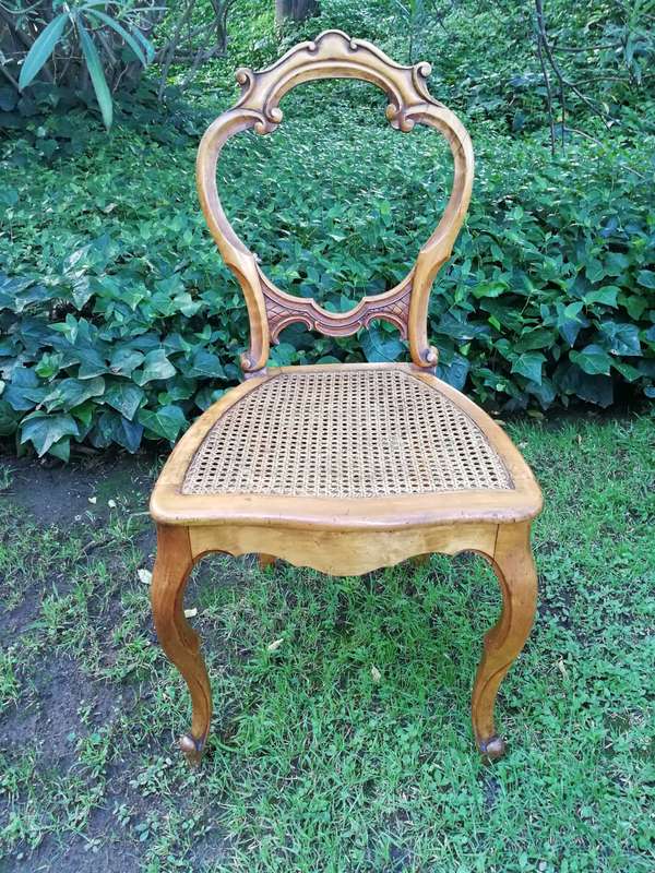 Set of 12 French Style Rattan Dining Chairs