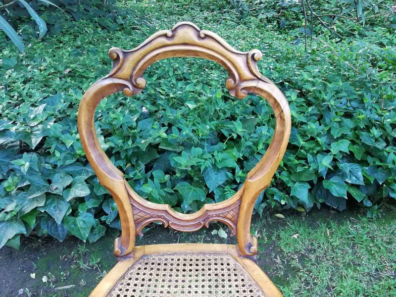 Set of 12 French Style Rattan Dining Chairs