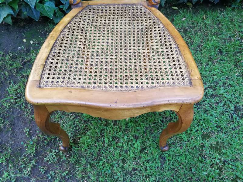 Set of 12 French Style Rattan Dining Chairs