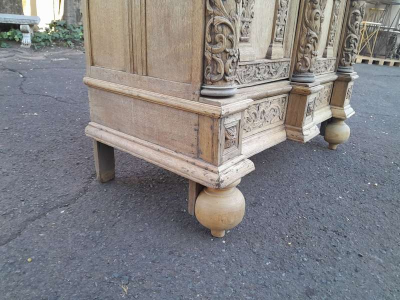 An 18th Century Renaissance Style Ornately Carved Cabinet/Armoire/ Kussenkast in a Contemporary B...