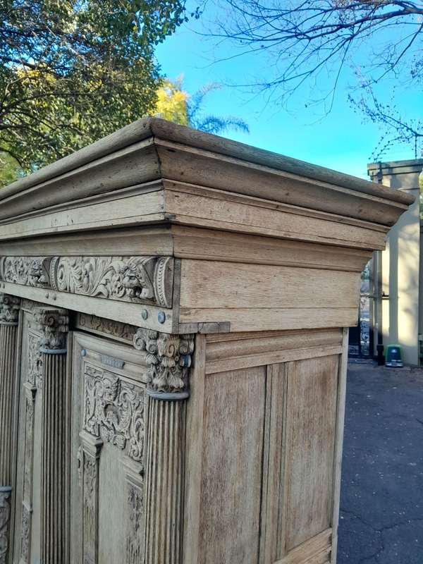 An 18th Century Renaissance Style Ornately Carved Cabinet/Armoire/ Kussenkast in a Contemporary B...
