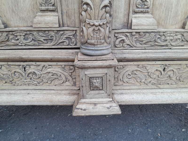 An 18th Century Renaissance Style Ornately Carved Cabinet/Armoire/ Kussenkast in a Contemporary B...
