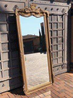 Ornately Carved and Gilded Beveled Mirror (various shades of gold available)