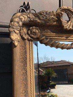 Ornately Carved and Gilded Beveled Mirror (various shades of gold available)