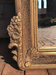 Ornately Carved and Gilded Beveled Mirror (various shades of gold available)
