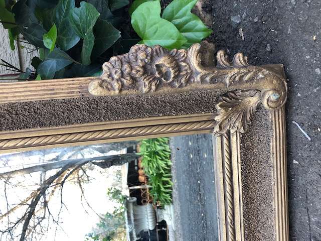 Ornately Carved and Gilded Beveled Mirror (various shades of gold available)