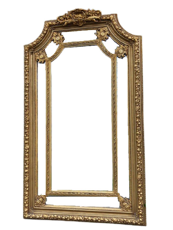 Ornately Carved and Gilded Bevelled Mirror