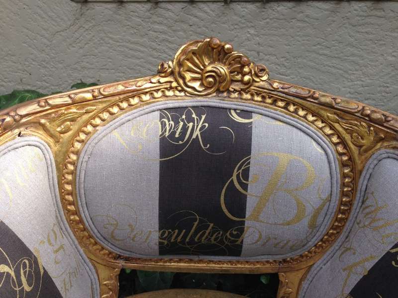 Pair French Antique/Vintage (90 years old) Gilded Bergere Chairs. Circa 1910 to 1930