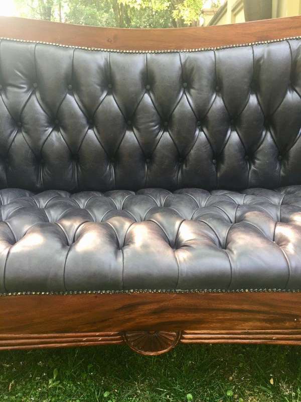 A Regency Style Carved Rosewood Settee. Circa 1830