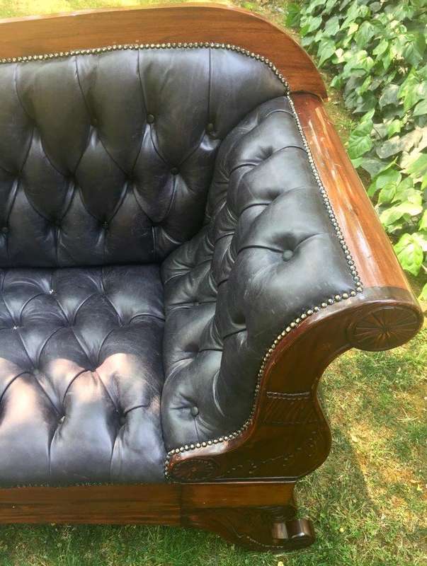 A Regency Style Carved Rosewood Settee. Circa 1830