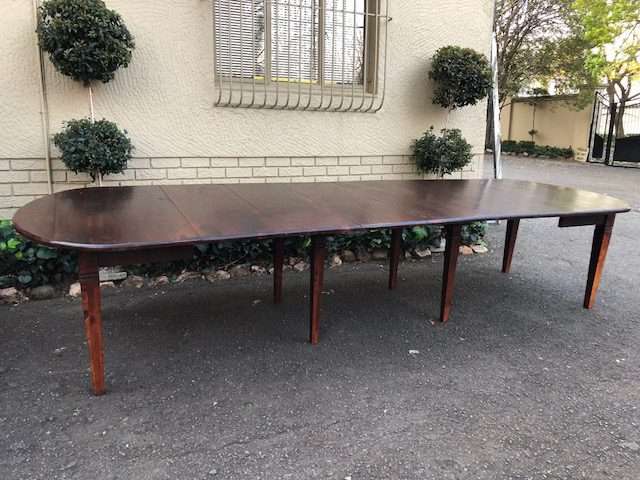 A Solid Hardwood/Cypress Dropside Extension Dining Table  (14 Seater)