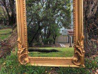 Ornately Carved and Gilded Bevelled Mirror