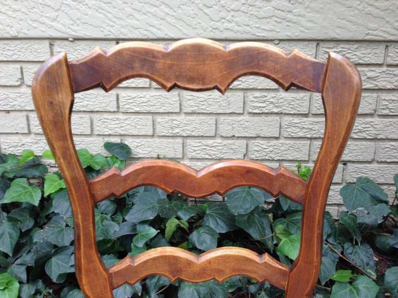 A Set Of Ten (10) French Beechwood Ladderback Chairs with upholstered Seagrass Seats