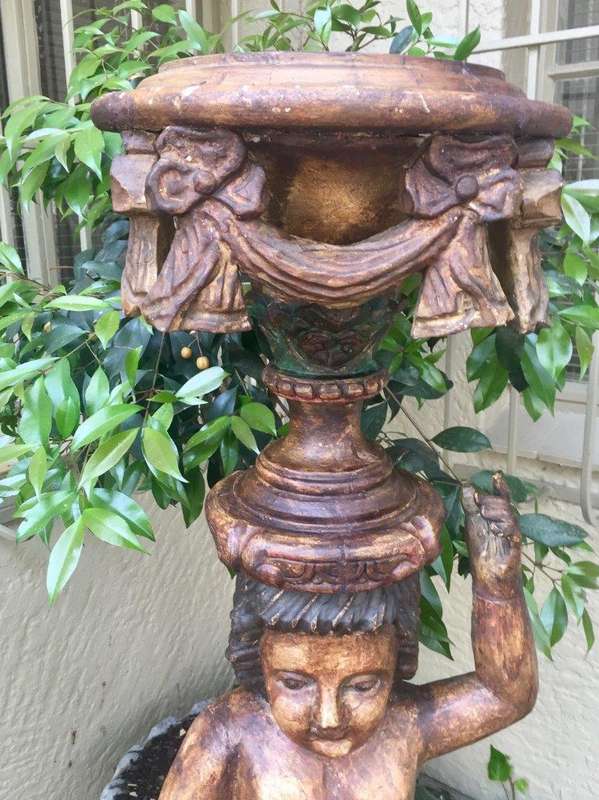 Pair Italian Blackamoor Style Torcheres