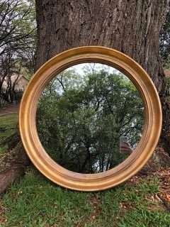 Round Gilded Mirror - MEDIUM