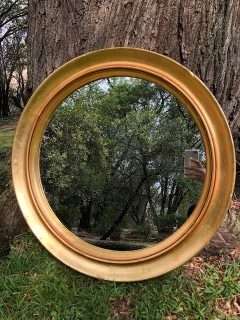 Round Gilded Mirror - MEDIUM