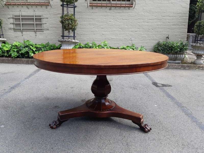 Victorian Mahogany Circular Dining Table (4-Seater)