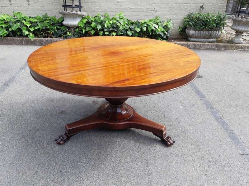 Victorian Mahogany Circular Dining Table (4-Seater)