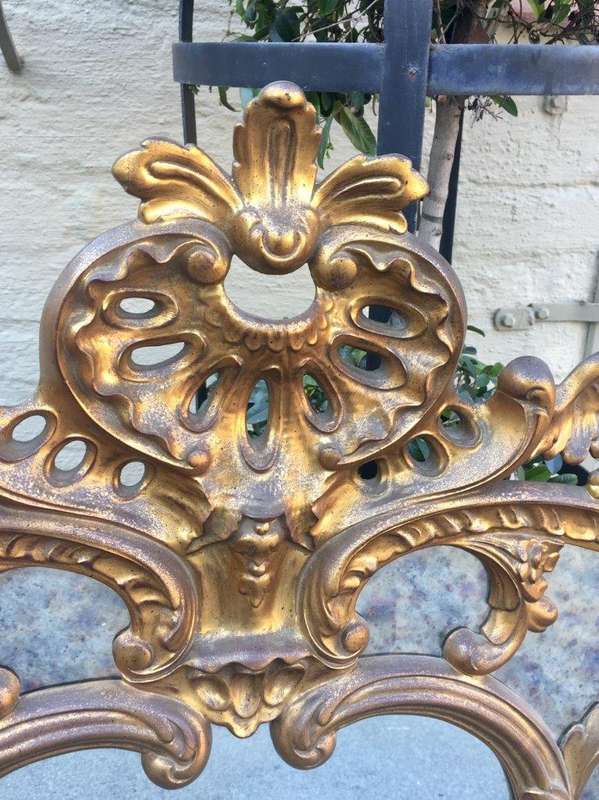 Gilded and Ornately Carved Wooden Mirror. Belgium. Circa 1974